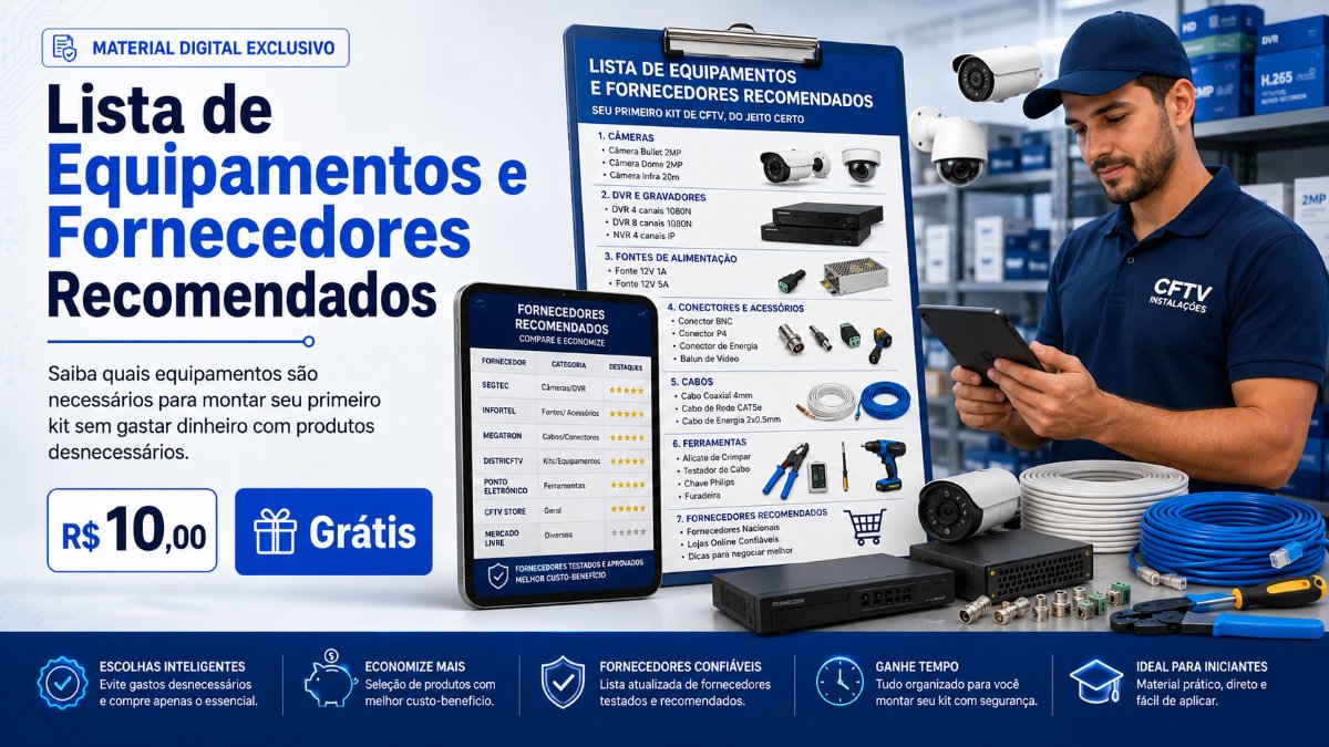 Lista de Equipamentos e Fornecedores Recomendados